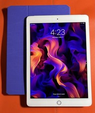 iPad Air 2 Wi-Fi  Cellular A1567 128GB Silver/White Case Bundle, 83 Battery