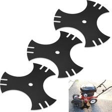 3 Pcs Universal 9" X 9" (1/2 Inch Hole) Edger Blade, 3-Side Edger Star Blade