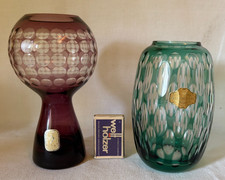 2 x Glasvase; DDR; VEB Harz-Kristall / Marita...