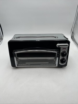 Hamilton Beach Toastation Compact 2-in-1 Two Slice Toaster & Oven Tested Working