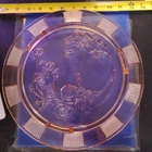 Vintage 1930s Jeanette Depression Glass ADAM Pink Square Footed 11.5 Cake Plate