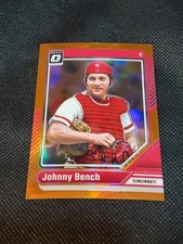 2024 Panini Donruss Optic • ORANGE PRIZM #'D 47/199 • JOHNNY BENCH
