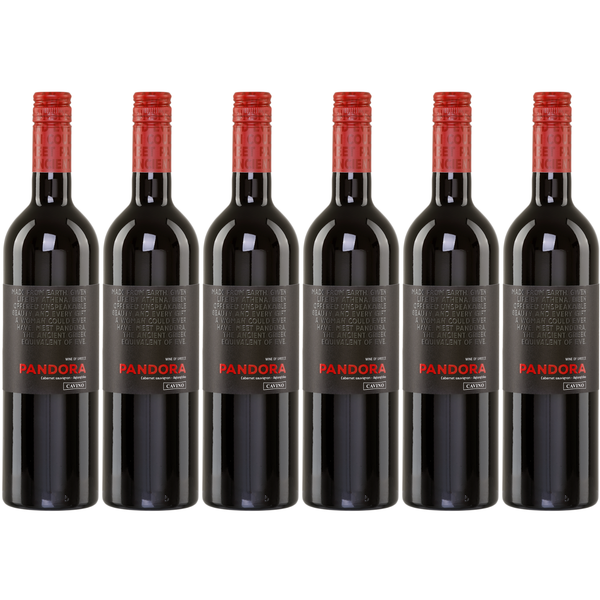 Pandora Rot 6X 0,75L Flasche | Halbtrockener Rotwein Aus Griechenland | 12% Vol.-image