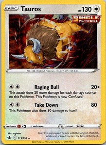 Tauros 115/198 Chilling Reign Holo Rare