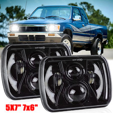 Led For Toyota Pickup 1982-1995 Trucks Headlights Hilo Beam Head Lamps Pair