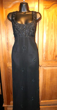 Abito lungo maxi stile Goth EMO Whitby Edwardian taglia 18 Gothabilly Pinup anni 30/40