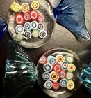 2 Vintage Murano Millifiori Glass Candy Pieces. Perfect