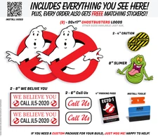 Ghostbusters CLING Set! Waterproof/UVproof Removal cling decals for your Vehicle