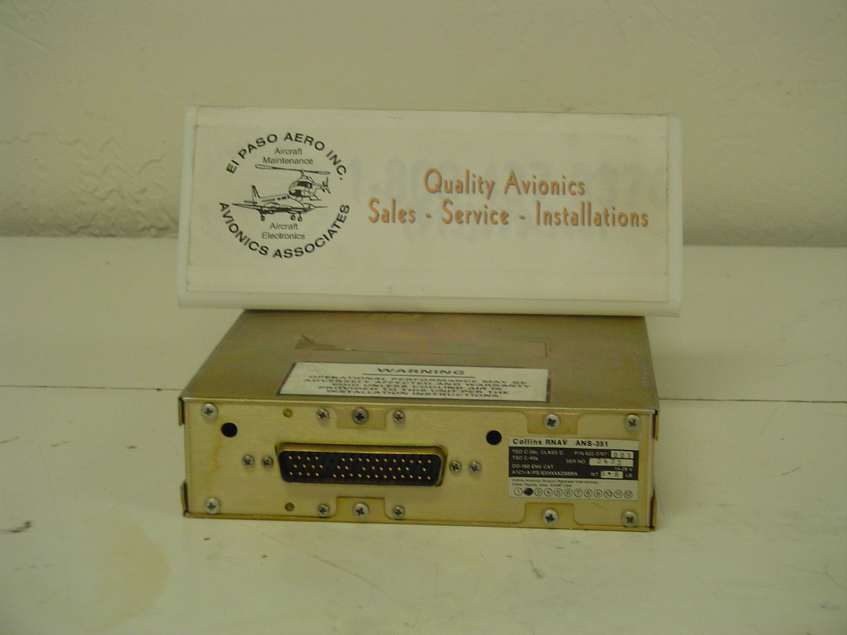 受信機 Collins RNAV ANS-351 TSO Collins ANS-351 PN:622-3767-001 RNAV Receiver W/ 8130