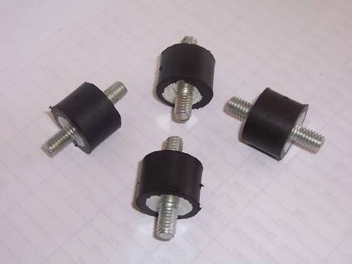 4 Rubber Vibration Isolator Mounts 5/16-18 (1" DIAMETER x 3/4" THICK)  BRAND NEW