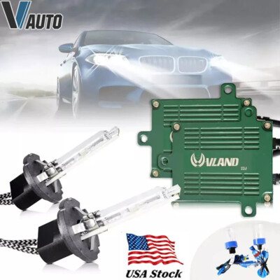 Pair Bulbs D2H HID Xenon Kits w/ Decoder Ballasts 6000K 55W High Low Beam Light