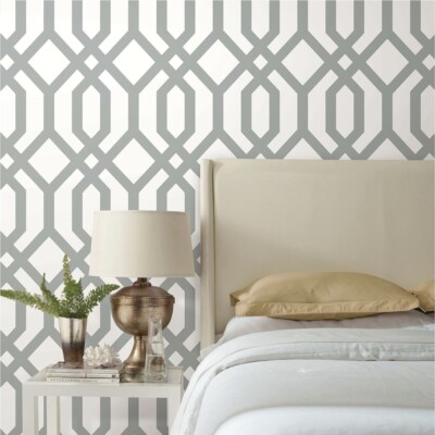 28.18 Sq. Ft. Gazebo Lattice Peel and Stick Wallpaper