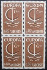 ANDORRE N°178 en bloc de 4 neuf **