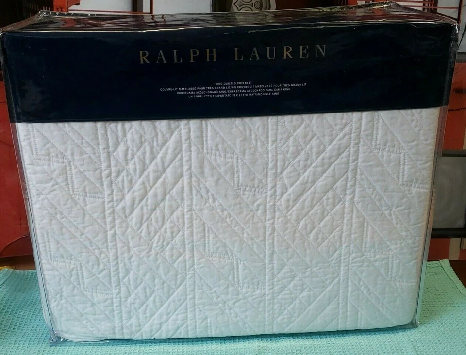 Ralph Lauren $570 Oakfield Coverlet Quilted Bedspread King White - Image 3 of 3