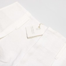Brunello Cucinelli NWT Pleated Casual Shorts Size 8 US Solid White Cotton Blend