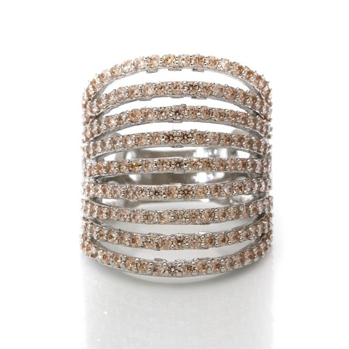 Umwerfend Cubic Zirkonia Nine Line Riesiges Hochzeit Damen Ring Variant Color - Bild 114 von 129