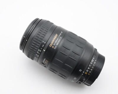 Quantaray AF 70-300mm f/4-5.6 LD Tele-Macro Zoom Lens Nikon Caps & Hood (#17021)