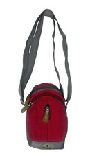 Vintage Samsonite Red/Silver Camera Case Bag Zipper Pouch Belt Crossbody Strap