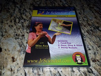 JR Scientist Volume 1 with Miss Ava The Science Lady DVD Brand New Fossil Ooze +