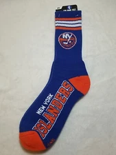 NHL New York Islanders Team Socks For Bare Feet Sz Adult Large (1 Pair) NWT