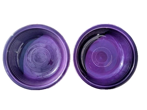2 HLC Fiesta Fiestaware 7” Soup Cereal Ice Cream Bowl Plum Purple Shiny Retired