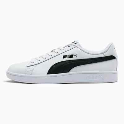 PUMA Men's Smash v2 Sneakers | Puma White/Puma Black | Size:12 M