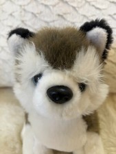 Unipak Classic Friends Husky Stuffed Animal Plush Dog Wolf Pup Brown White 7