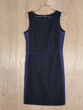 Tommy Hilfiger Sheath Dress Womens Size 4 Sleeveless Back Zip Black Blue