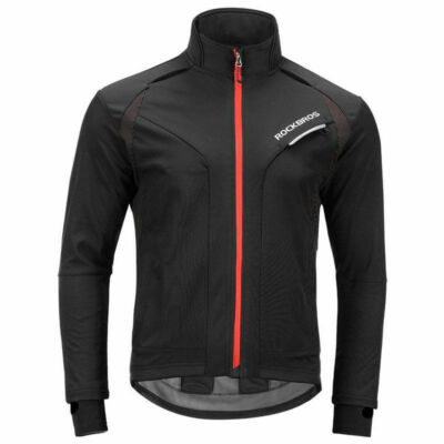 ROCKBROS Winter Fahrradjacke Herren Winddicht Thermo Atmungsaktiv Softshelljacke