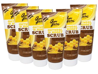 6 Pack Queen Helene Oatmeal & Honey Scrub, Exfoliates for a Healthy Look 6 Ounce
