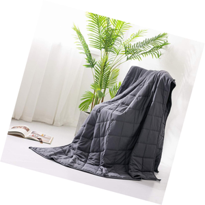 Syrinx Cooling Weighted Blankets 15lbs, 60''x80'', Dark Grey Queen Size
