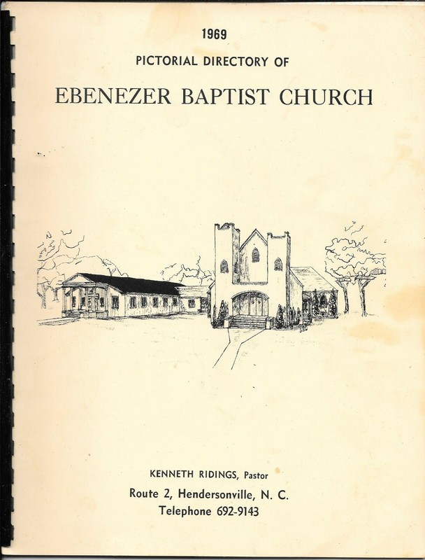 Hendersonville NC,  1969 Pictorial directory of Ebenezer Baptist Church 