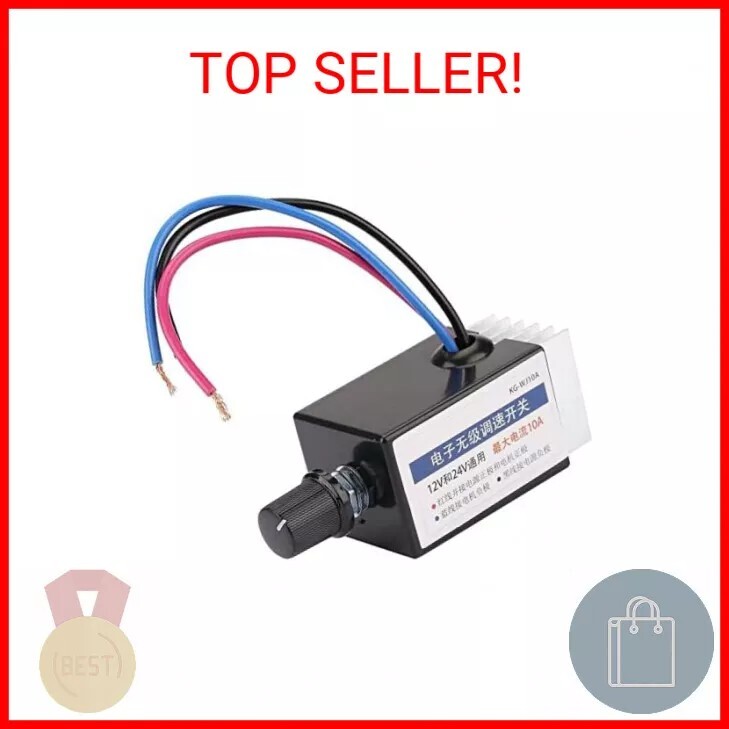 DC 12V/24V Universal Motor Speed Controller Switch for Car Truck Fan Heater Cont