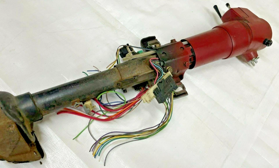 Pontiac 1979-1981 transmisión automática columna de dirección inclinable roja Camaro Firebird GM F carrocería Foto 3 de 4