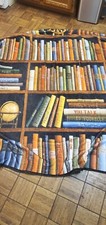 Vintage Bookshelf Backdrop Library Fleece 48 60