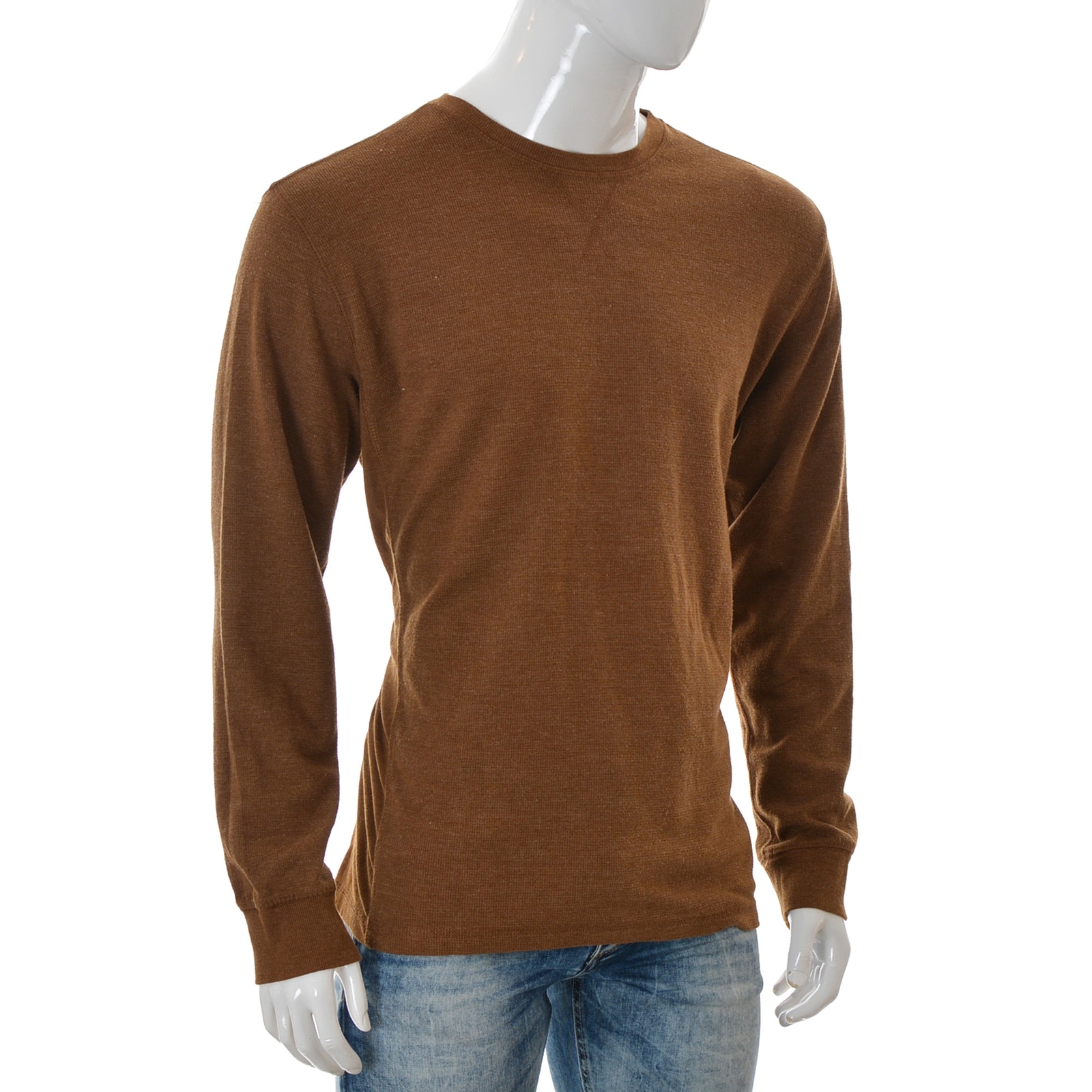 Mens Sweater Size XL Brown Cotton Blend 
