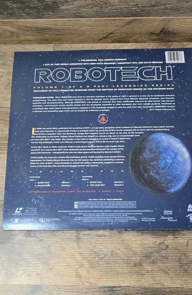 Vintage ROBOTECH Vol 1 Laserdisc US Anime 1985 Japanese Anime Foto 2 de 4