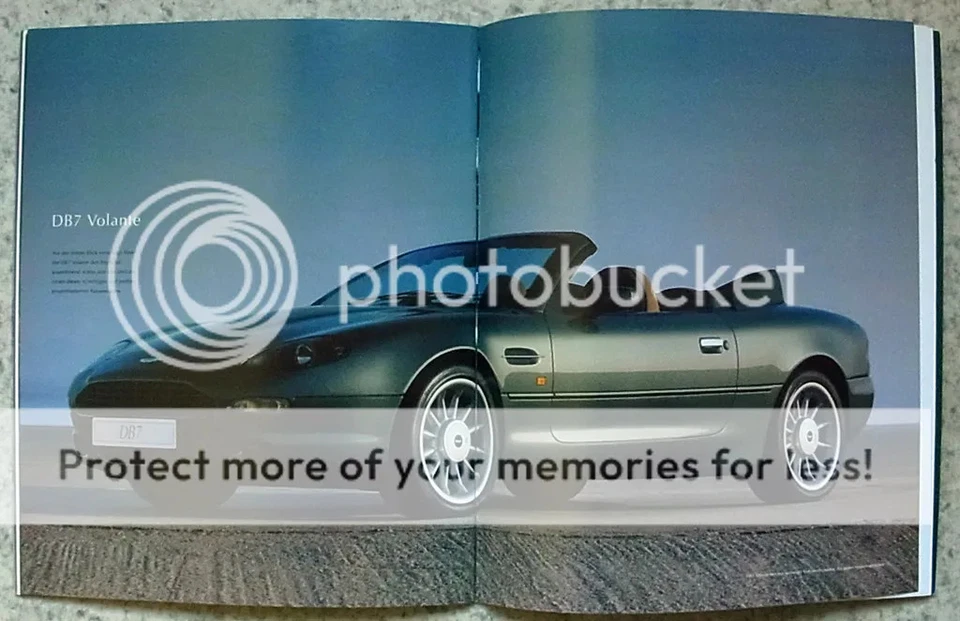 Folheto de vendas ASTON MARTIN DB7 Range c1998 GERMAN TEXT COUPE Volante VANTAGE - Imagem 4 de 4