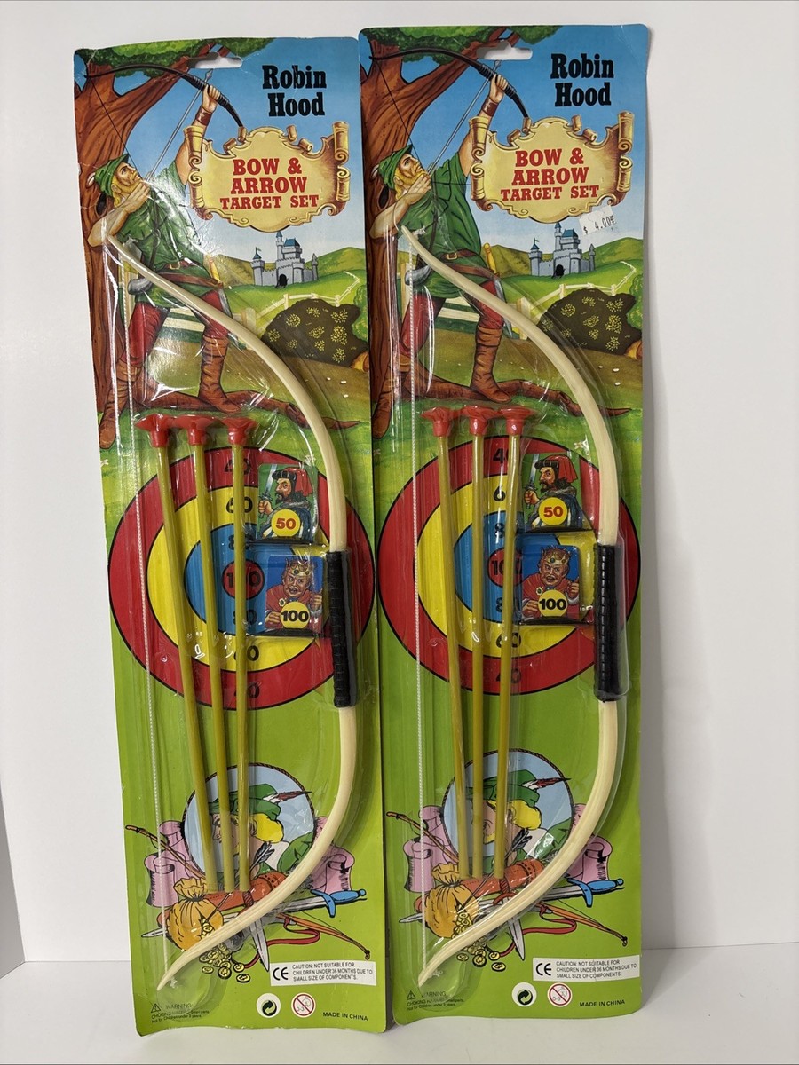 2 Pkgs Vintage 90's Robin Hood Bow & Arrow Target Set New | eBay