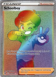 Schoolboy 276/264 Fusion Strike Secret Rare Rainbow Holo