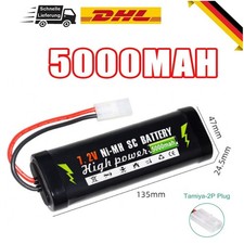 5000mAh Wiederaufladbar Akku 7,2V Ni-MH Pack RC-Akku Tamiya-2P Stecker
