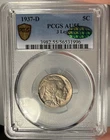 1937-D 3 Legged 5c PCGS AU 55 CAC Buffalo Nickel