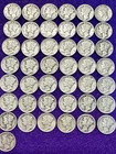 Roll MERCURY DIMES Total Of 43 Coins Dated 1931 1945 90% Silver Estate Collector