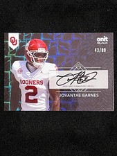JOVANTAE BARNES 2025 Onit Black Series Signatures Oklahoma Sooners Auto /99