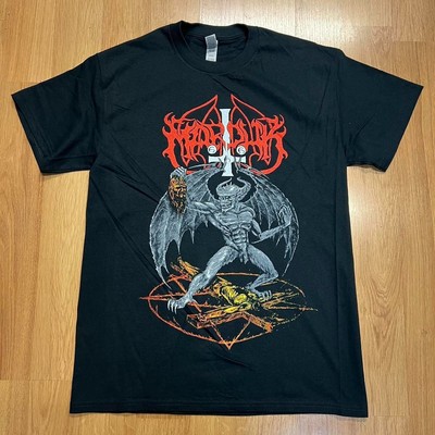 Vtg style MARDUK SLAY THE NAZARENE short sleeve black shirt KV39874