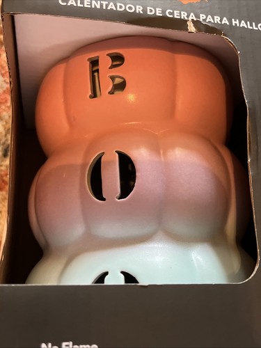 NEW Aldi BOO Stacked Pumpkins Wax Warmer Pastel The Halloween Collection - Picture 12 of 15