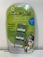 BRAND NEW Leap Frog IQuest 4.0 Cartridges Math Science Social Studies Grade 5.