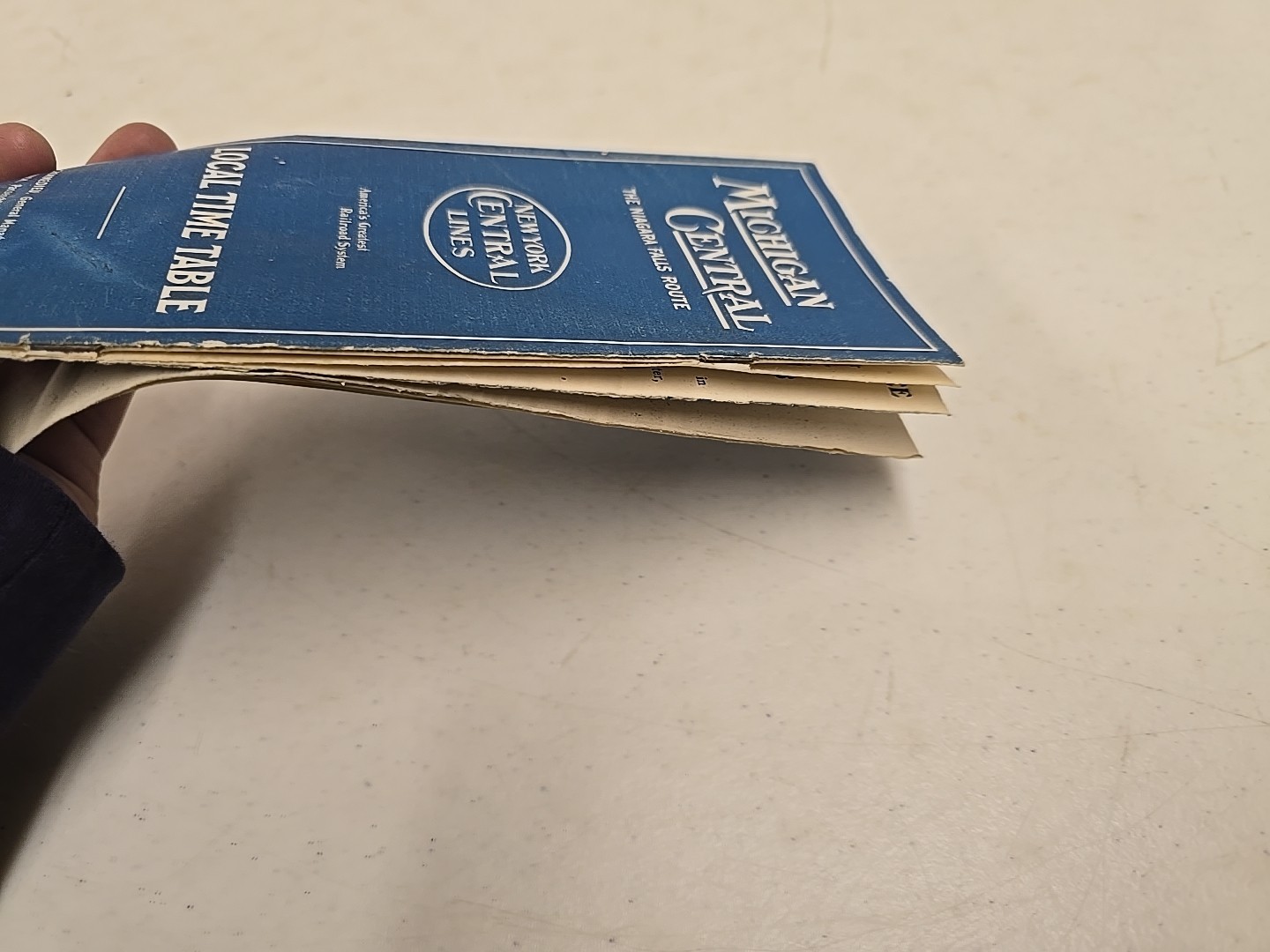 Antique Winter 1906 MCRR Michigan Central Railroad Niagra Falls Route Time Table