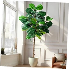 Artificial Fiddle Leaf Tree-6ft Faux Plant Fake Ficus Lyrata Tree 6FT