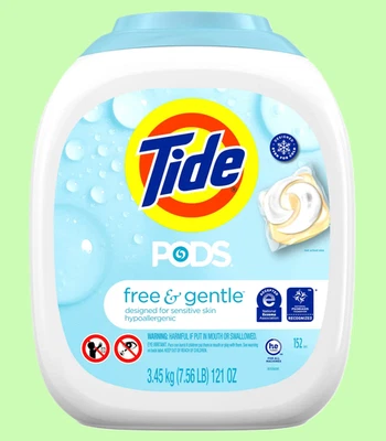 Tide Pods HE Laundry Detergent Pods Free & Gentle (152 pacs)